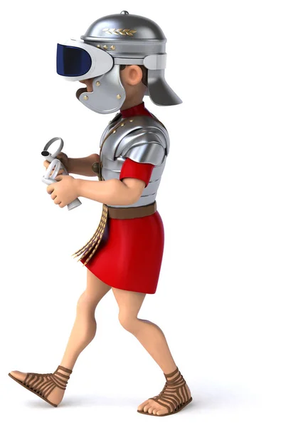 Fun Illustration Roman Soldie Character Helmet — Stock Photo, Image