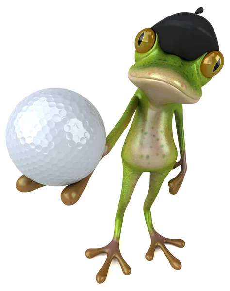 Fun Frog Ball Illustration — Stock Photo, Image