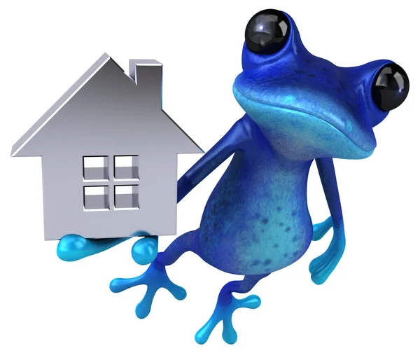 Fun Frog House Illustration — Stock Photo, Image