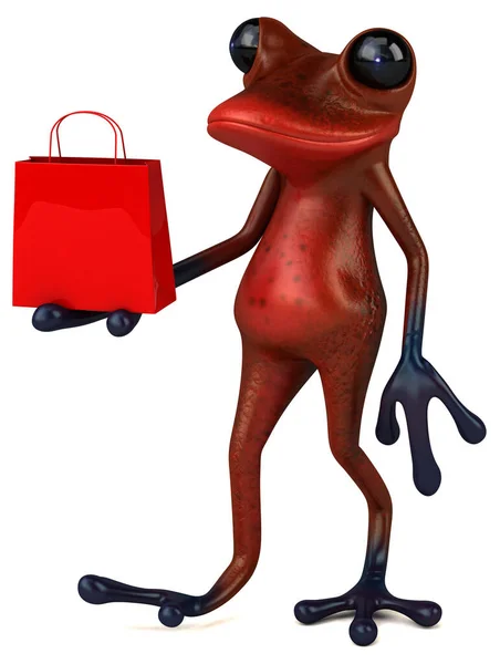 Fun Frog Bag Illustration — Stock Photo, Image