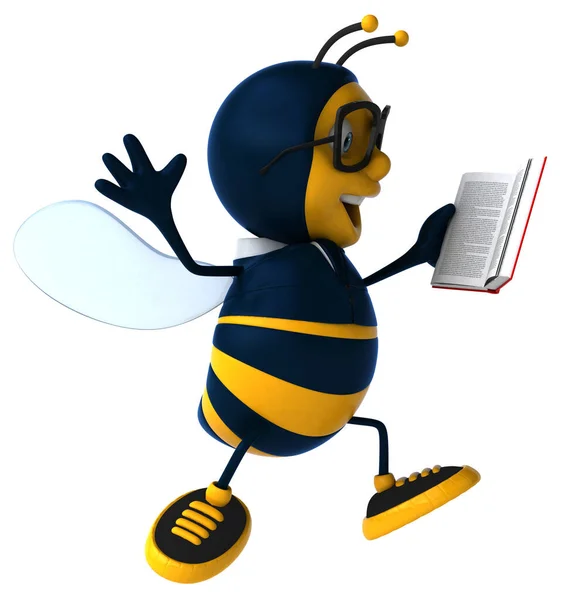 Ілюстрація Бізнес Бджоли Книгою — стокове фото