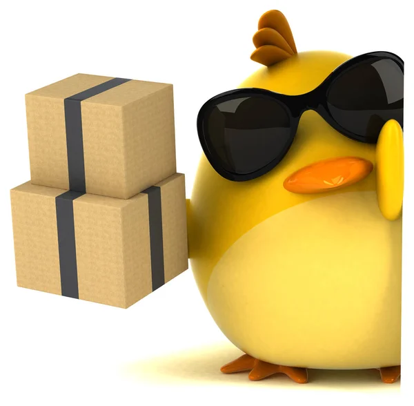 Yellow Bird Boxes Illustration — Stock Photo, Image
