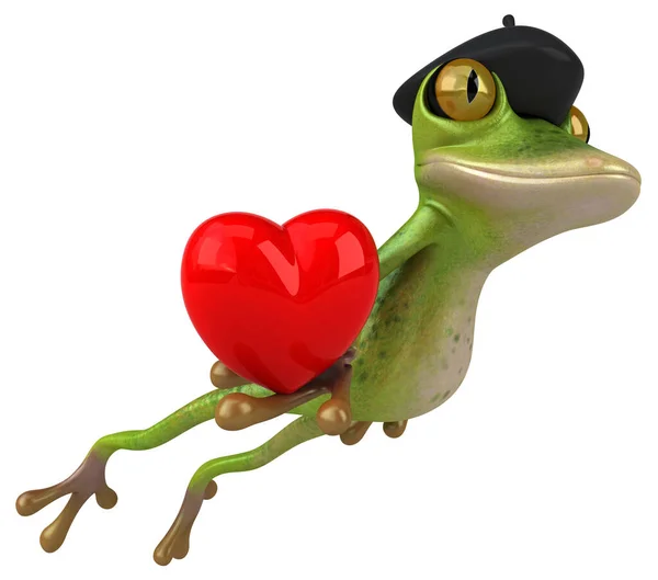 Fun Frog Heart Illustration Stock Image