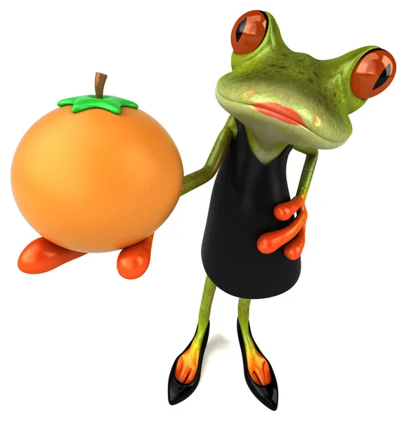 Fun Frog Orange Illustration — Stock Photo, Image