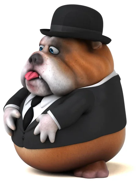 Fun Bulldog Character Illustration — Stock Photo, Image