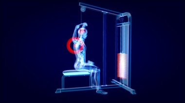 Bir röntgencinin anatomisinin 3 boyutlu animasyonu 