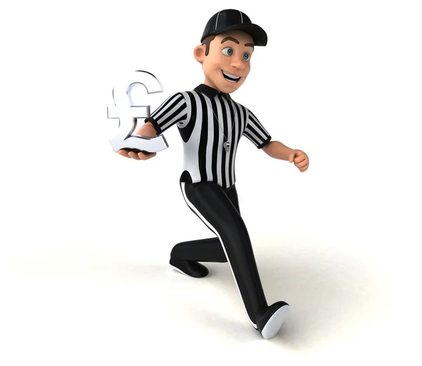 Fun Illustration American Referee Pound — Stock Photo, Image