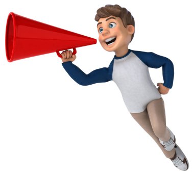 3 boyutlu çizgi film karakteri eğlenceli genç karakter 