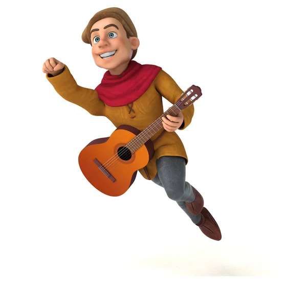 Illustration Medieval Historical Character Guitar — Stock Photo, Image