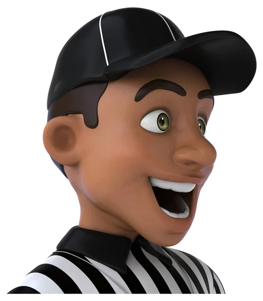 Fun Illustration American Referee Character — Stock Photo, Image