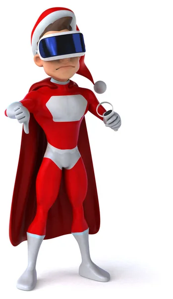 Розваги Ілюстрація Супергероя Санта Клауса Helmet — стокове фото