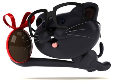 Yumurtalı eğlenceli kedi - 3D Görüntü