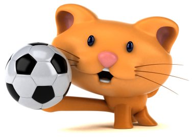 Toplu eğlenceli kedi - 3D Görüntü