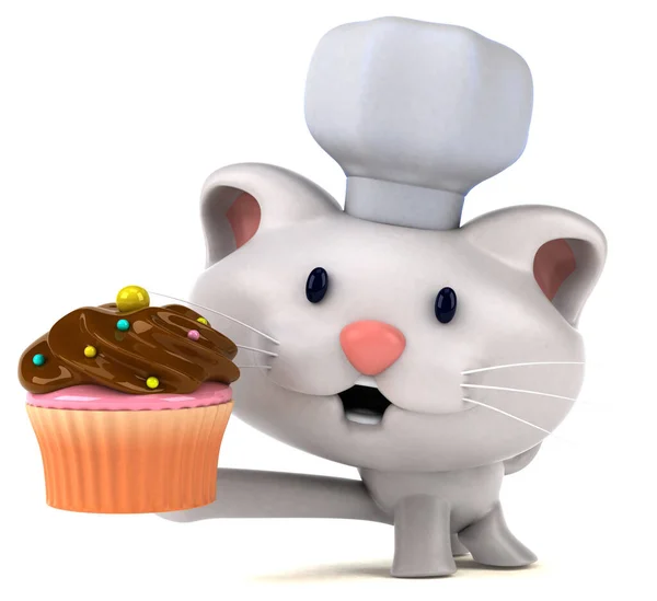 Fun Cat Cake Illustration — Stock Photo, Image