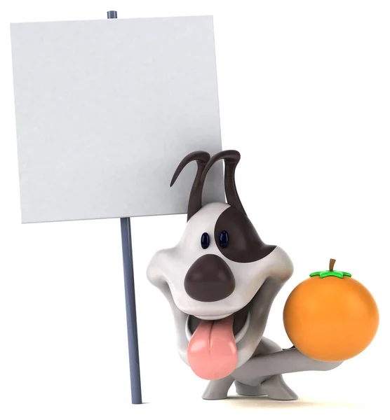 Fun Dog Orabge Illustration — Stock fotografie