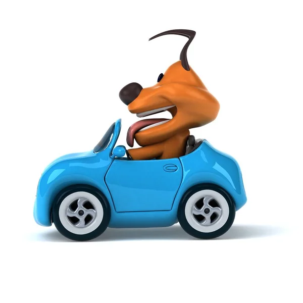 Fun Dog Car Ilustrace — Stock fotografie