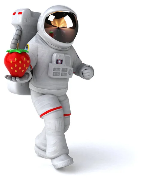Astronaute Amusant Fraise Illustration — Photo