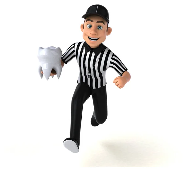 Fun Illustration American Referee Tooth — Stock Photo, Image