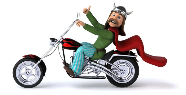 Fun Galliër Motorfiets Illustratie — Stockfoto