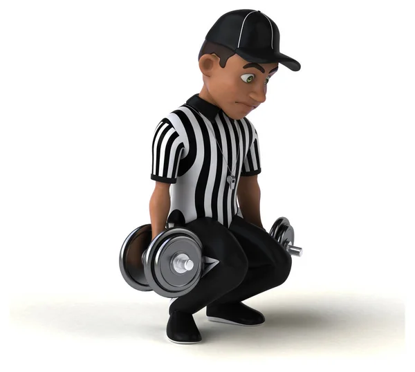 Fun Illustration American Referee Weights — Stock Photo, Image