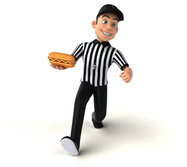 Fun Illustration American Referee Hotdog — Stock Photo, Image