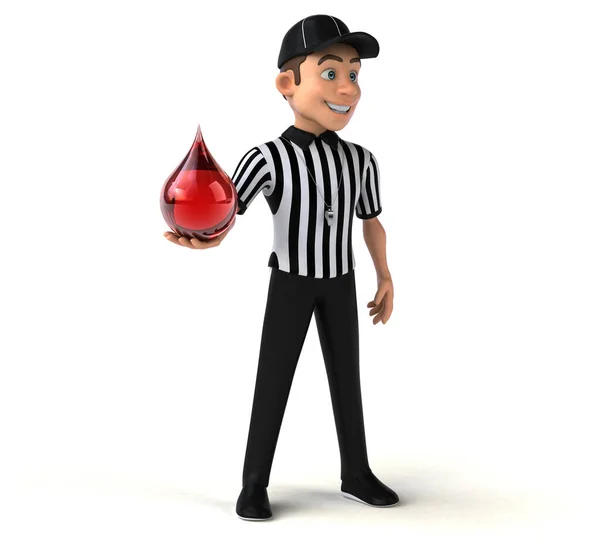 Fun Illustration American Referee Drop — Stock Photo, Image