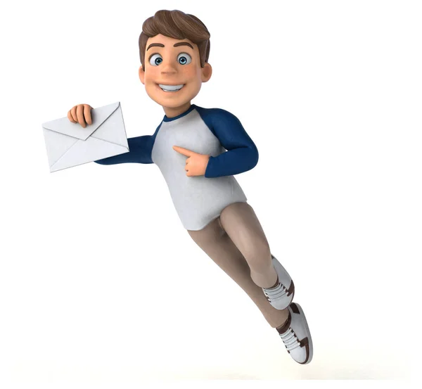 Cartoon Character Fun Teenager — Stock Photo, Image