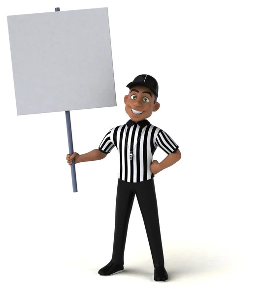 Fun Illustration American Referee Character — Stock Photo, Image