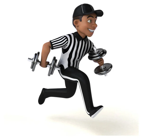 Fun Illustration American Referee Weights — Stock Photo, Image