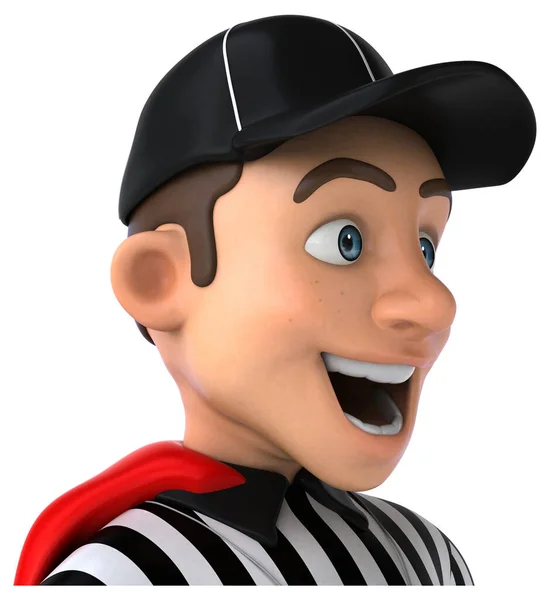Fun Illustration American Referee Character — Stock Photo, Image