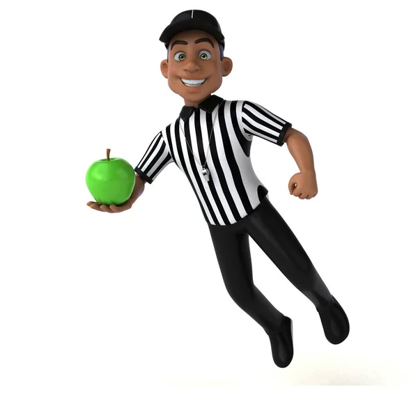 Fun Illustration American Referee Apple — Stock Photo, Image