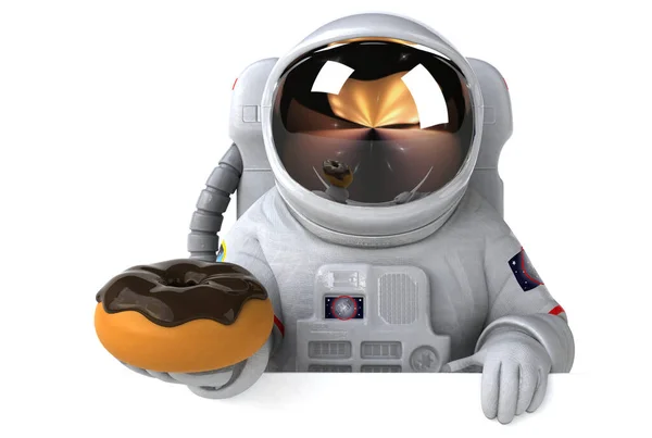 Fun Astronaut Donut Illustration — Stock Photo, Image