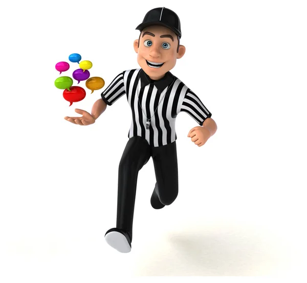 Fun Illustration American Referee Bubbles — Stock Photo, Image