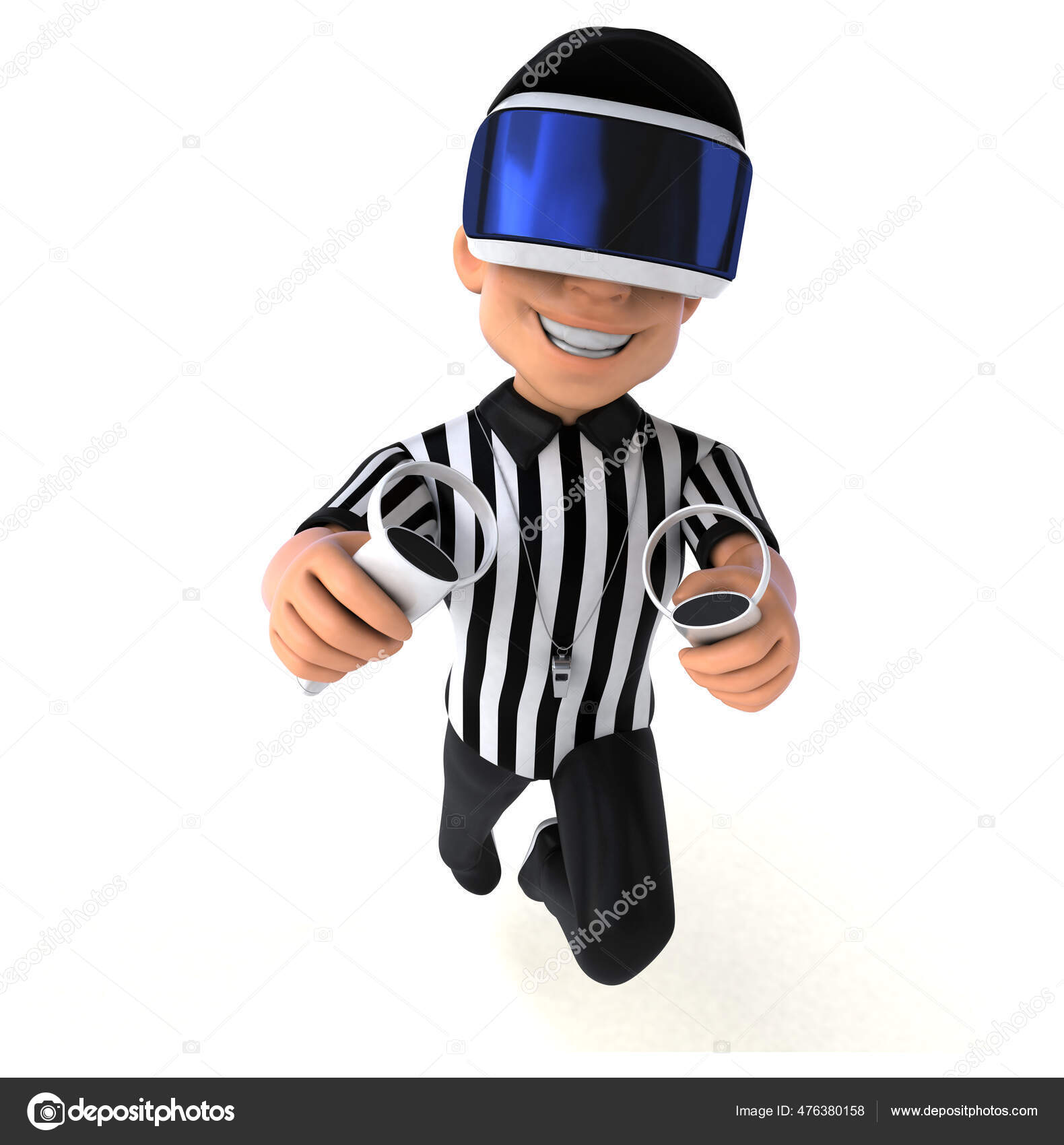 Fun Illustration Referee Character Helmet Stock Photo by ©julos 476380158