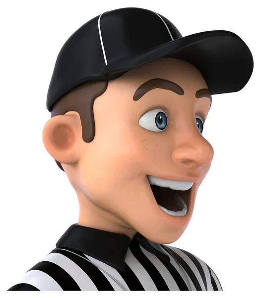 Fun Illustration American Referee Character — Stock Photo, Image
