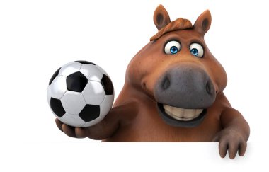 Top ile eğlenceli at - 3D Görüntü