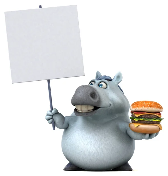 Fun Burger Illusztráció — Stock Fotó
