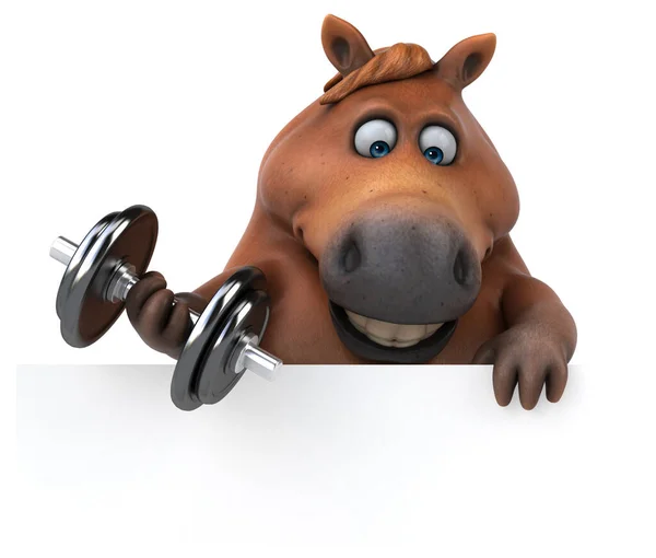 Fun Horse Weights Illustration — Stock fotografie