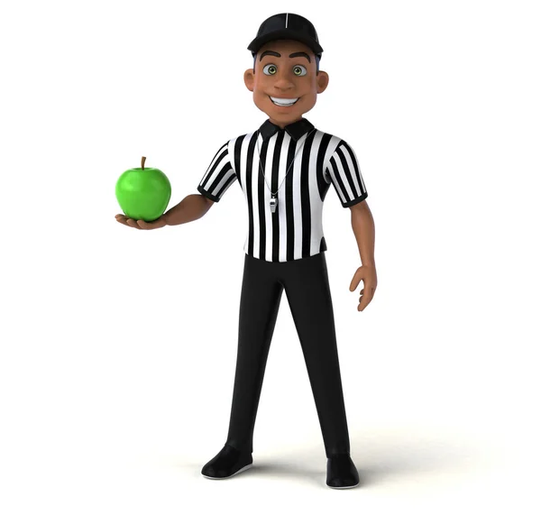 Fun Illustration American Referee Apple — Stock Photo, Image