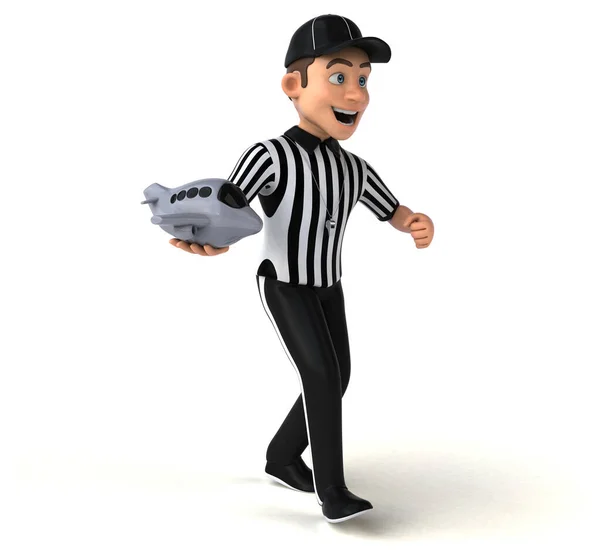 Fun Illustration American Referee Plane — Stock Photo, Image