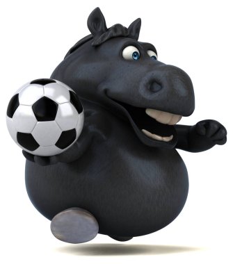 Top ile eğlenceli at - 3D Görüntü