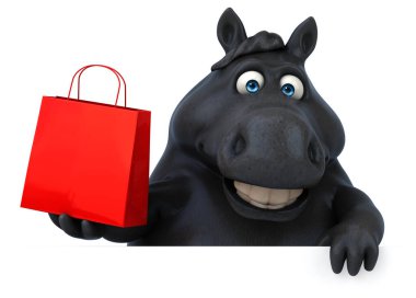 Eğlenceli at alışverişi - 3D Resim