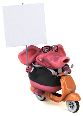 Eğlenceli fil - 3D Görüntü