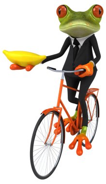 Muzlu eğlenceli kurbağa.