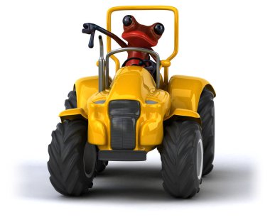 Eğlenceli kurbağa - 3D Görüntü