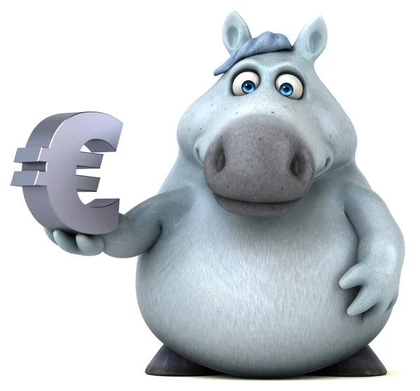 Spaßpferd Mit Euro Illustration — Stockfoto