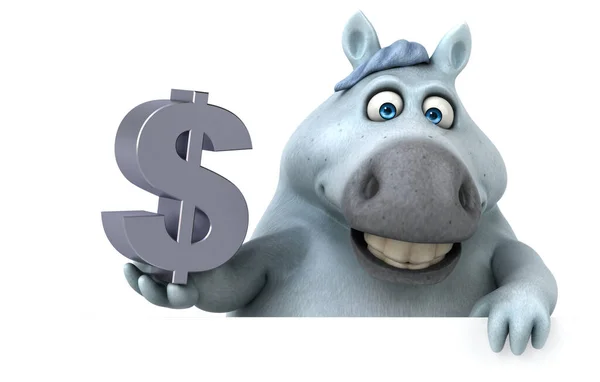 Fun Horse Dollar Illustration — Stock Photo, Image