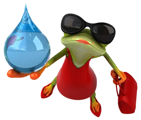 Fun Frog Drop Illustration — Stock Photo, Image