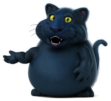 Kara Kedi - 3D Görüntü