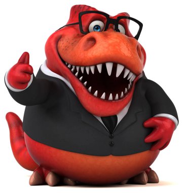 Eğlenceli Trex karakteri - 3B İllüstrasyon